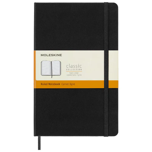 Moleskine - Classic Ruled Notebook - Large (Black/Hardcover)