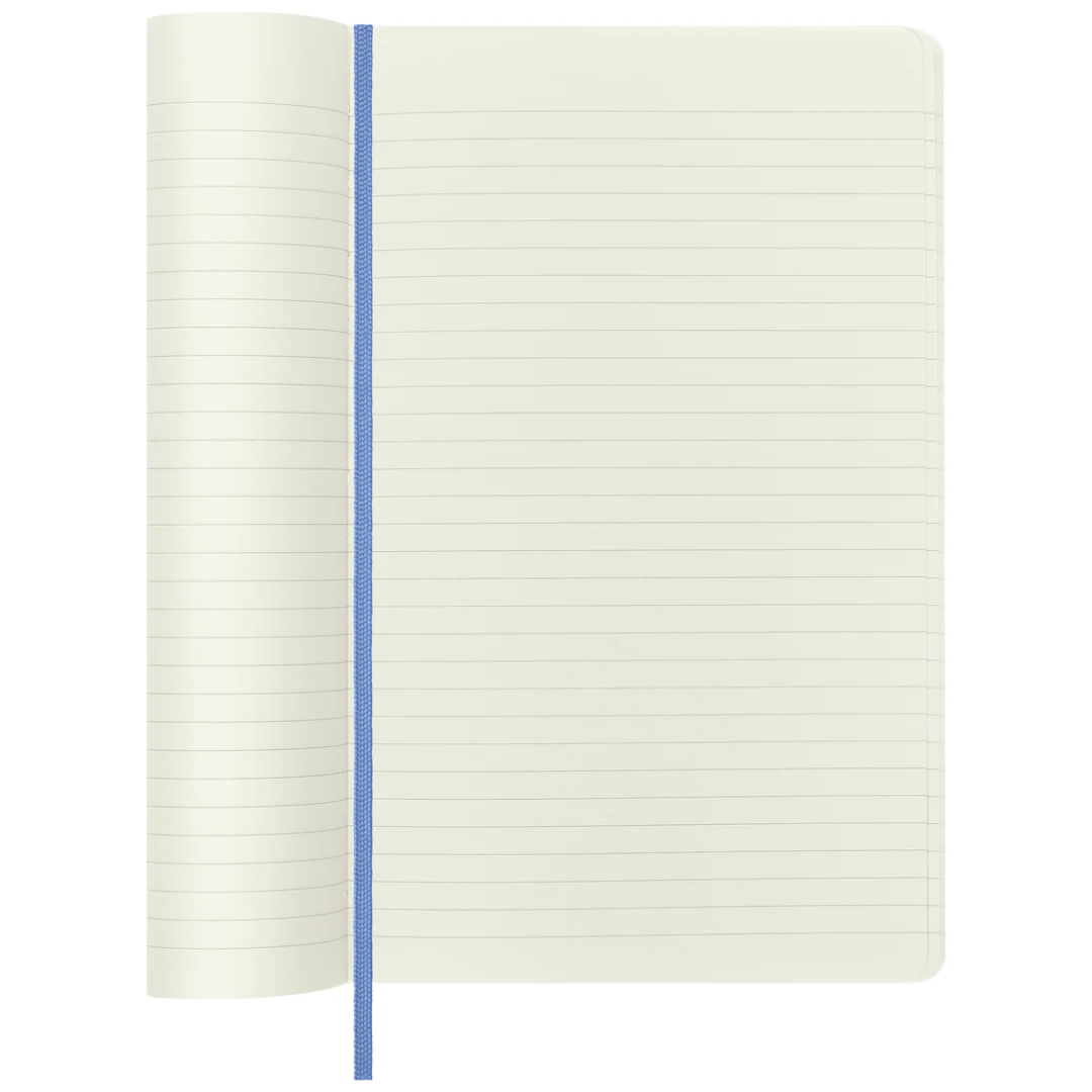 Moleskine - Classic Ruled Notebook - Large (Hydrangea Blue/Softcover) - Image 2