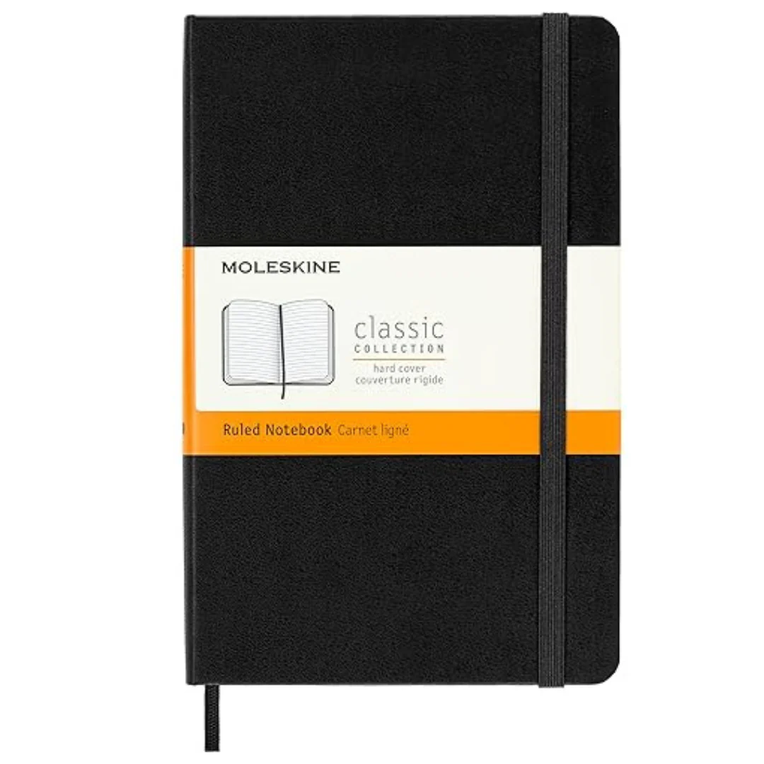 Moleskine - Classic Ruled Notebook - Pocket Size (Black/Hardcover)