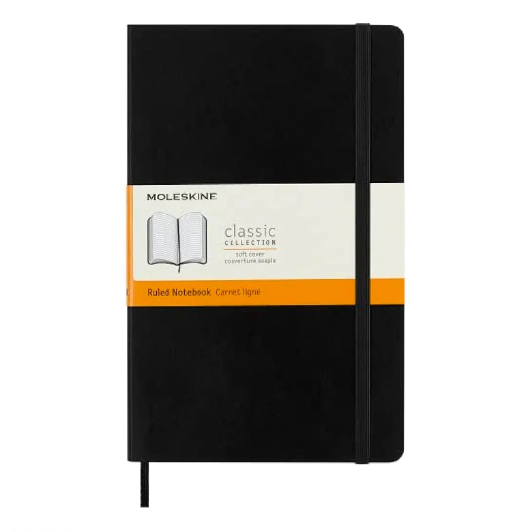 Moleskine - Classic Ruled Notebook - Pocket Size (Black/Softcover)