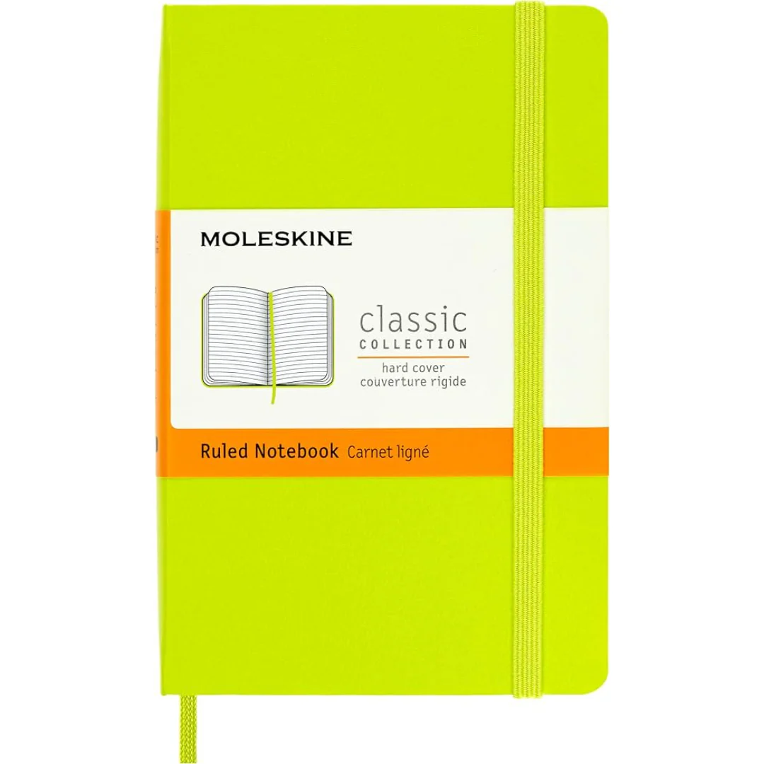 Moleskine - Classic Ruled Notebook - Pocket Size (Lime/Softcover)