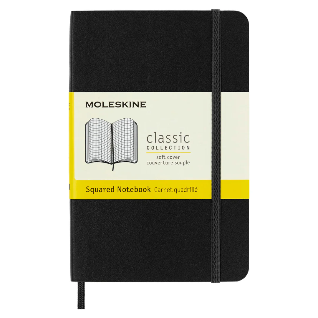 Moleskine - Classic Squared Notebook - Large (Black/Softcover)