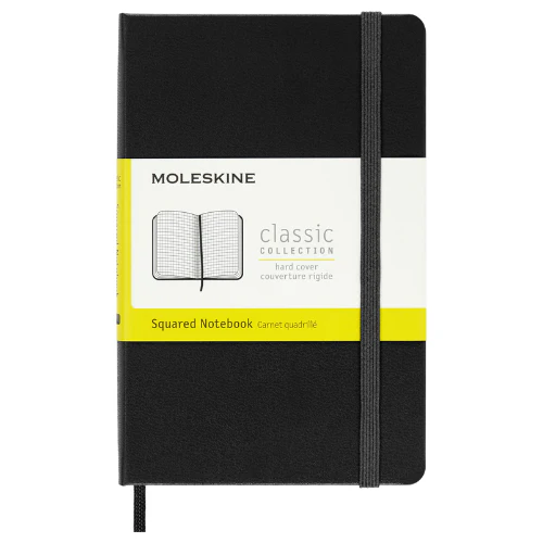 Moleskine - Classic Squared Notebook - Pocket Size (Black/Hardcover)