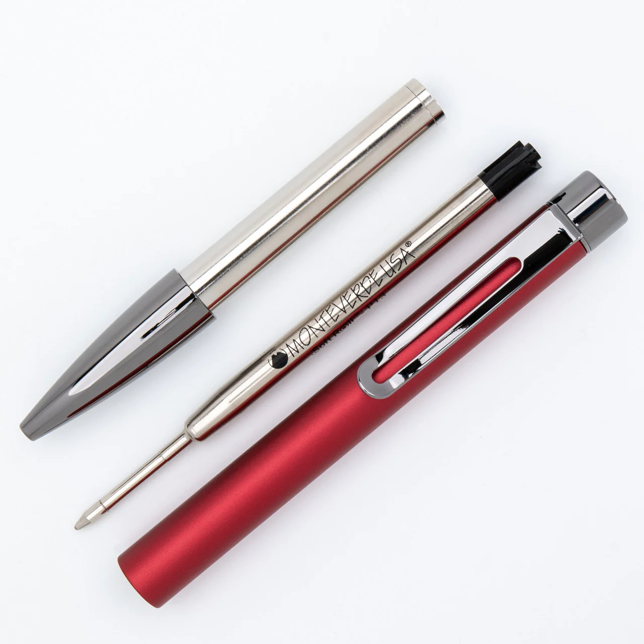 Monteverde USA: Ritma Magnetic Clip - Ballpoint Pen - Red - Image 3