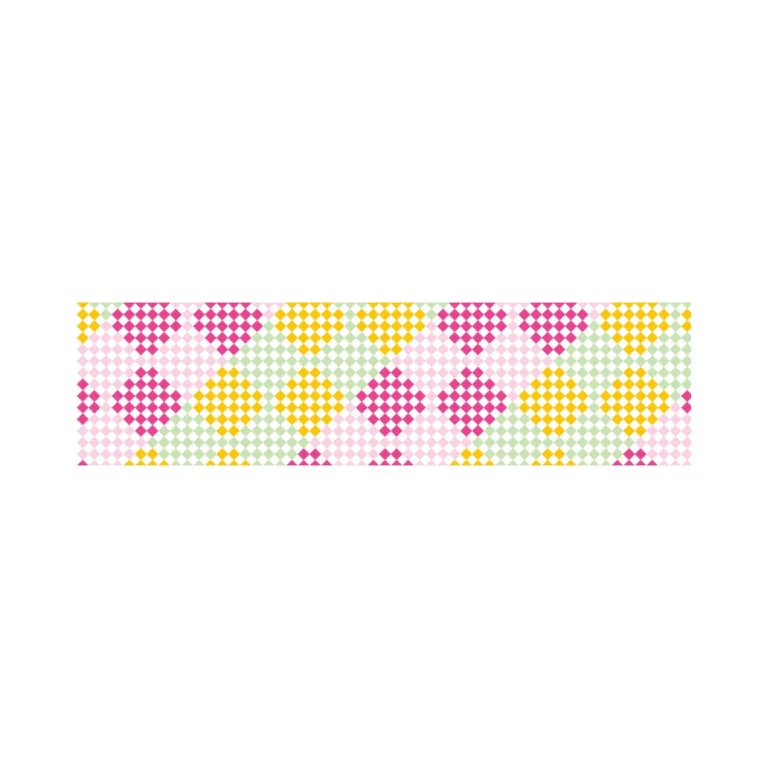 MT - Deco - Kamoi Paper Washi Tape - Checkers Stripe Pink - Image 3