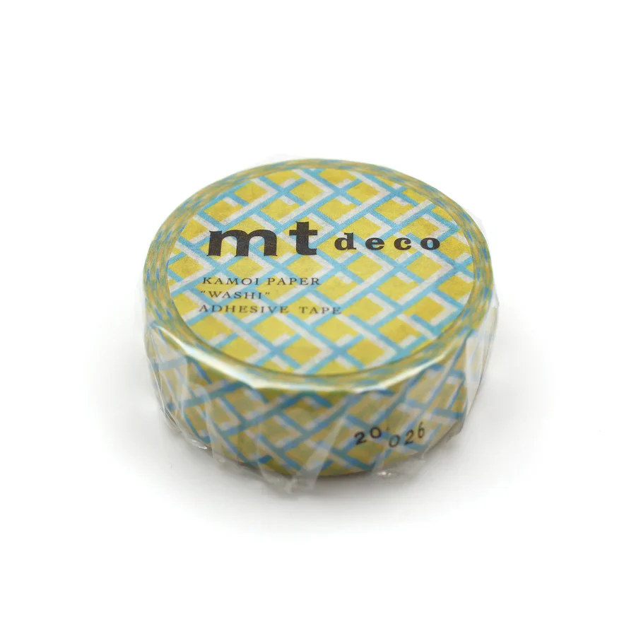 MT - Deco - Kamoi Paper Washi Tape - Mesh Yellow - Image 2
