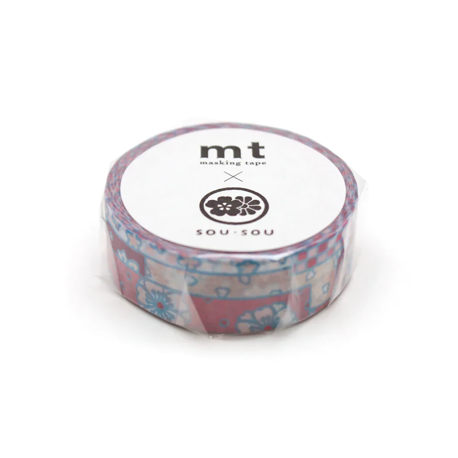 MT - Sou Sou Washi Tape - Kon-Nurebairo (Multi Cherry Blossoms) - Image 2