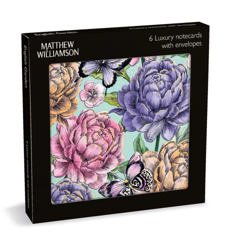 Museums & Galleries - 6 Luxury Notecards/Envelopes - English Garden
