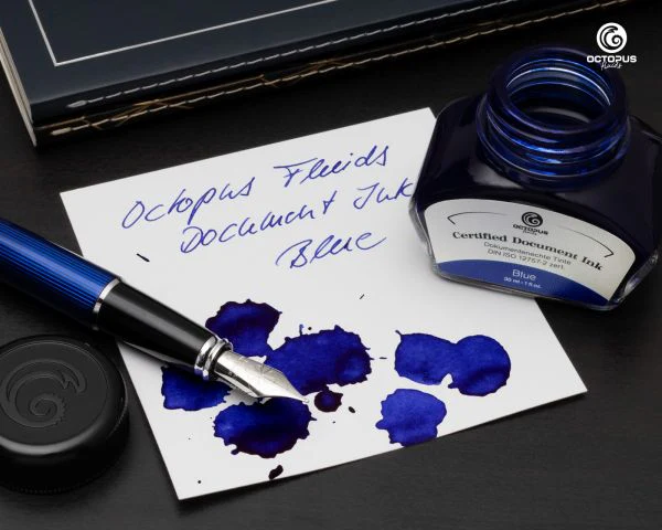 OCTOPUS FLUIDS - 30ml Certified Document Fountain Pen Ink | Blue - Image 4