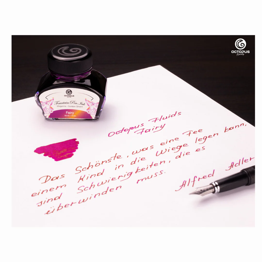 Octopus Fluids - Sheening 30ml Fountain Pen Ink - Fairy/Violet - Image 4