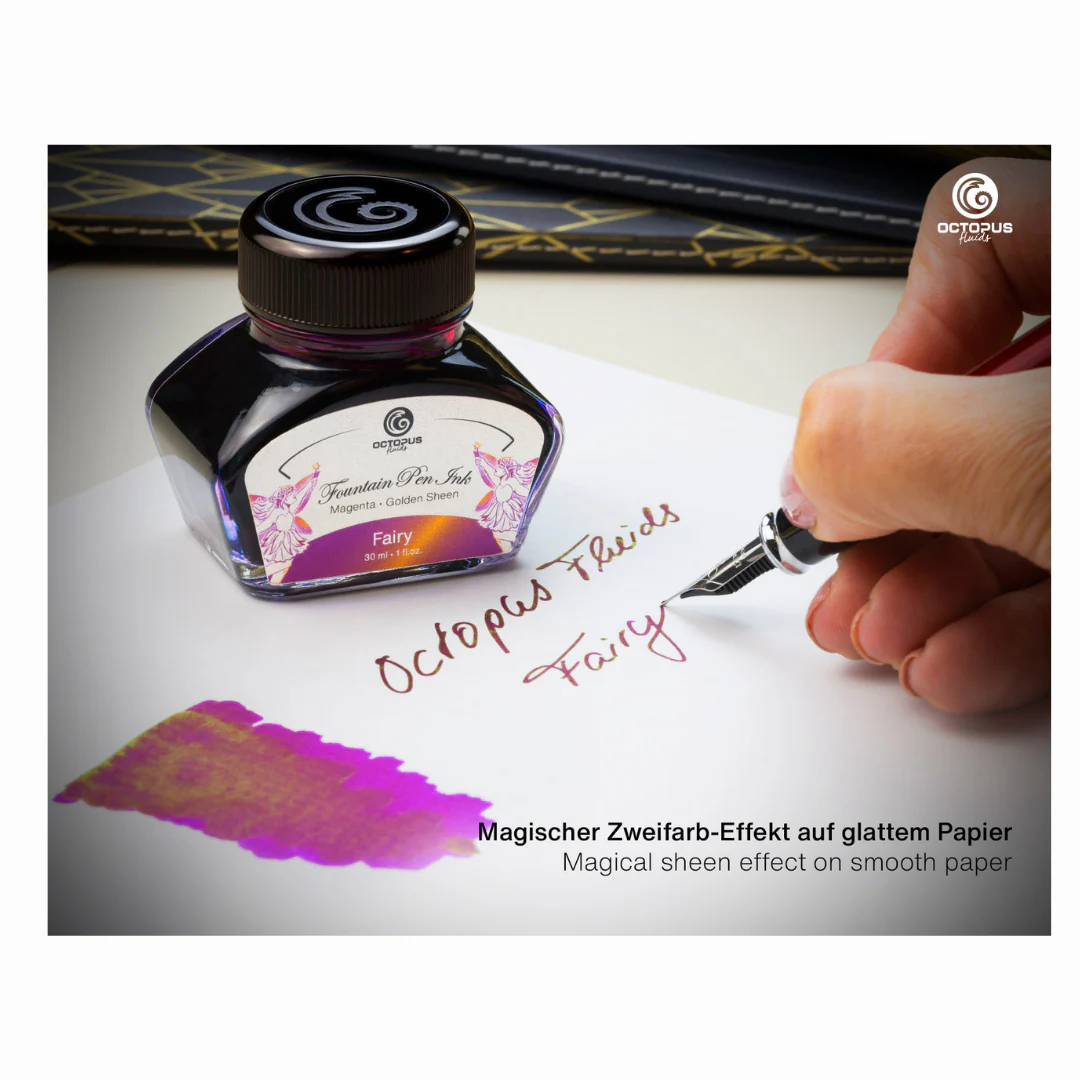 Octopus Fluids - Sheening 30ml Fountain Pen Ink - Fairy/Violet - Image 5