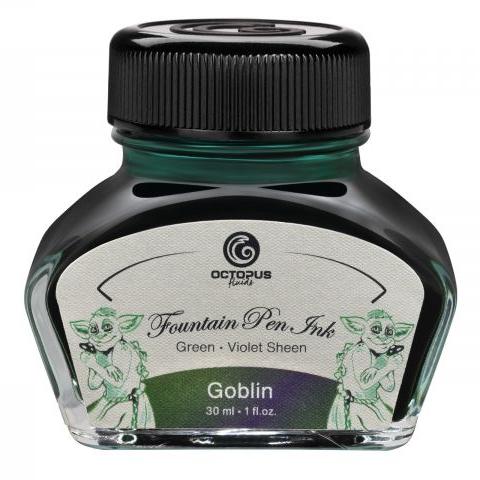 Octopus Fluids - Sheening 30ml Fountain Pen Ink - Goblin Green/Violet