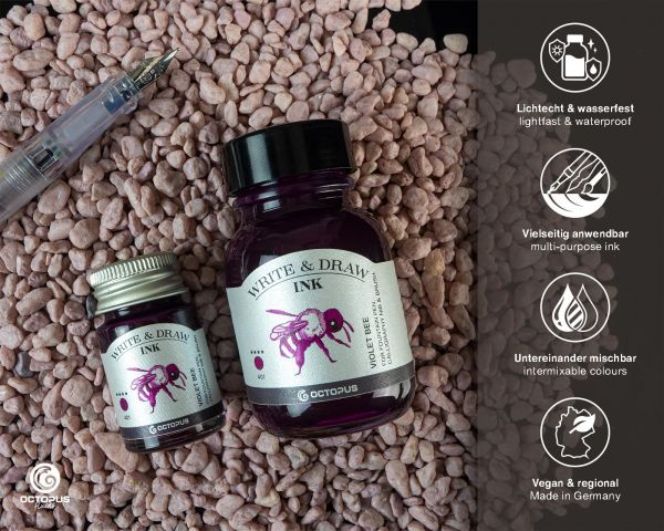 OCTOPUS FLUIDS - Write & Draw Ink 50ml | 401 Violet Bee - Image 2