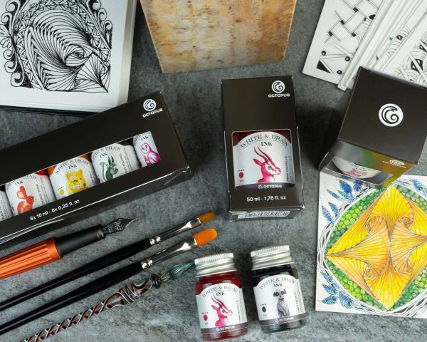 OCTOPUS FLUIDS - Write & Draw Ink 50ml | 455 Orange Skunk - Image 5