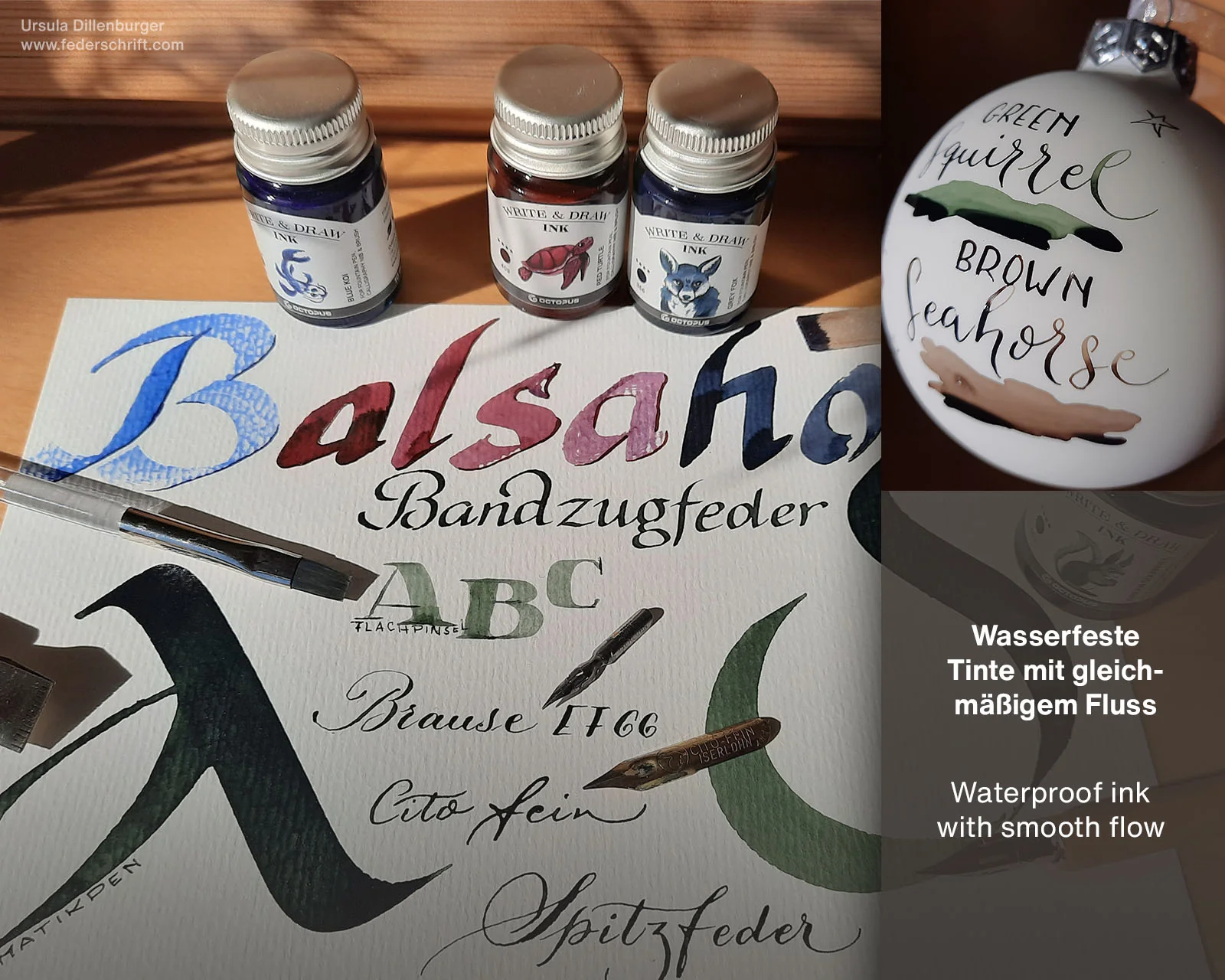 OCTOPUS FLUIDS - Write & Draw Ink 50ml | 456 Blue Lynx - Image 3