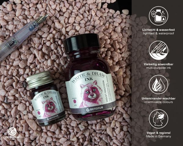 OCTOPUS FLUIDS - Write & Draw Ink 50ml | 479 Violet Raccoon - Image 2