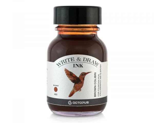 OCTOPUS FLUIDS - Write & Draw Ink 50ml | 480 Brown Colibri