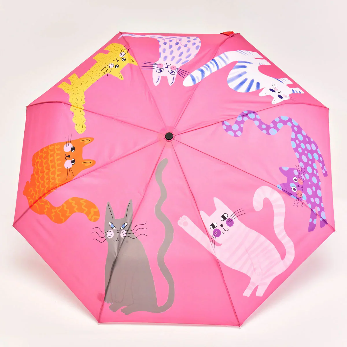 Original Duckhead - Compact Umbrella - Fuchsia Arty Cats - Image 2