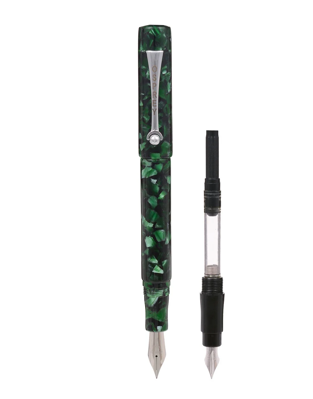 Osprey Pens - Milano Fountain Pen Body - Serendip Emerald with Gold Clip (Nib Not Included) - Image 4