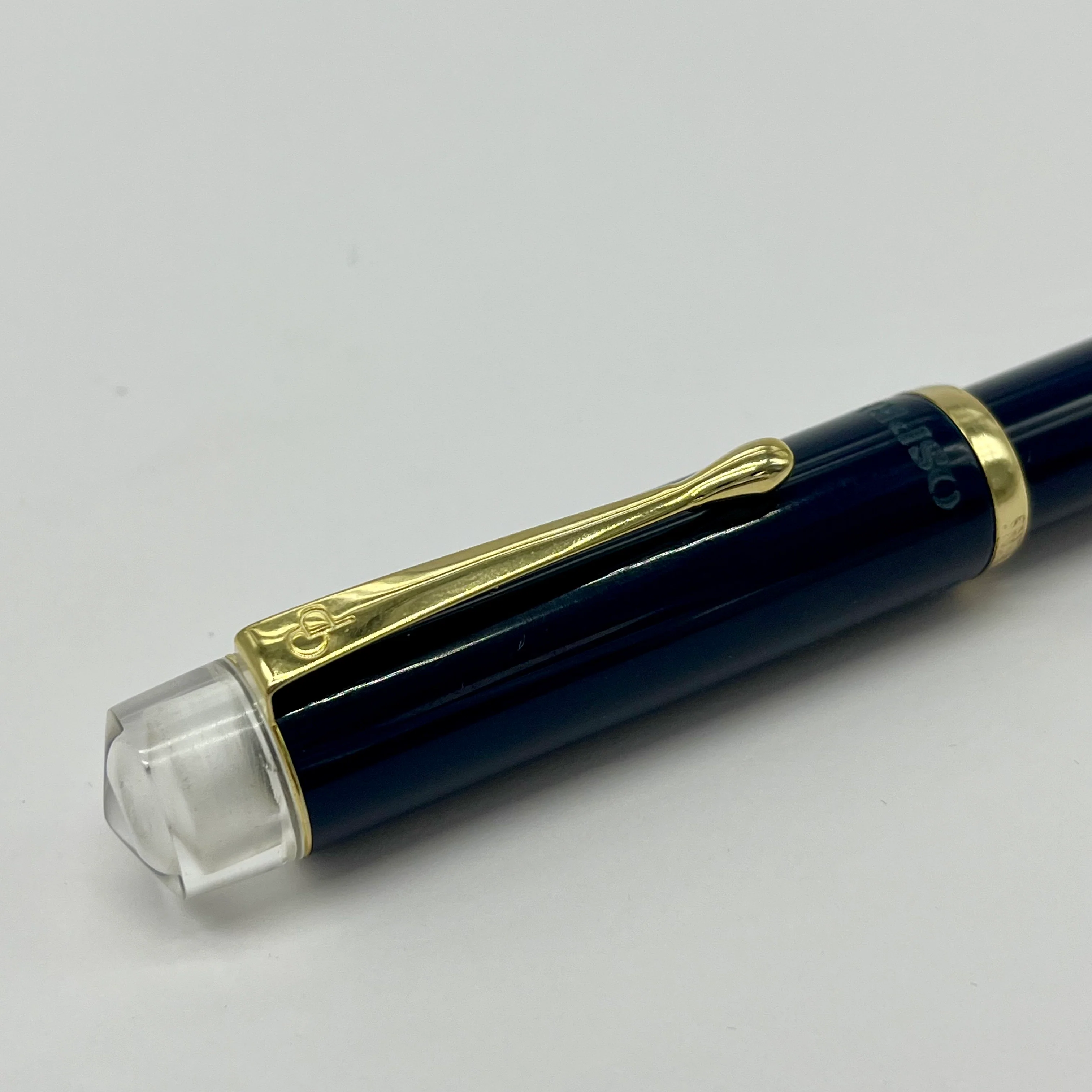 Osprey Pens - Scholar Fountain Pen Body - Clear End Cap - Navy Blue (Nib Not Included) - Image 2