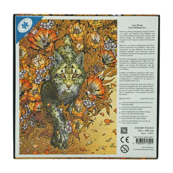 Paperblanks - 500 Piece Jigzaw Puzzle - Erica Williams Art - Lynx Rising - Image 2