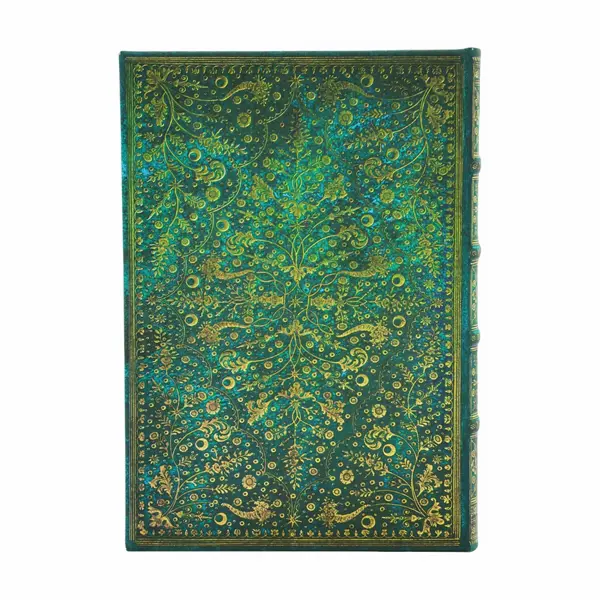 Paperblanks - Midi Hardcover Journal - Lined - Nature's Grace - Emerald Flower - Image 2