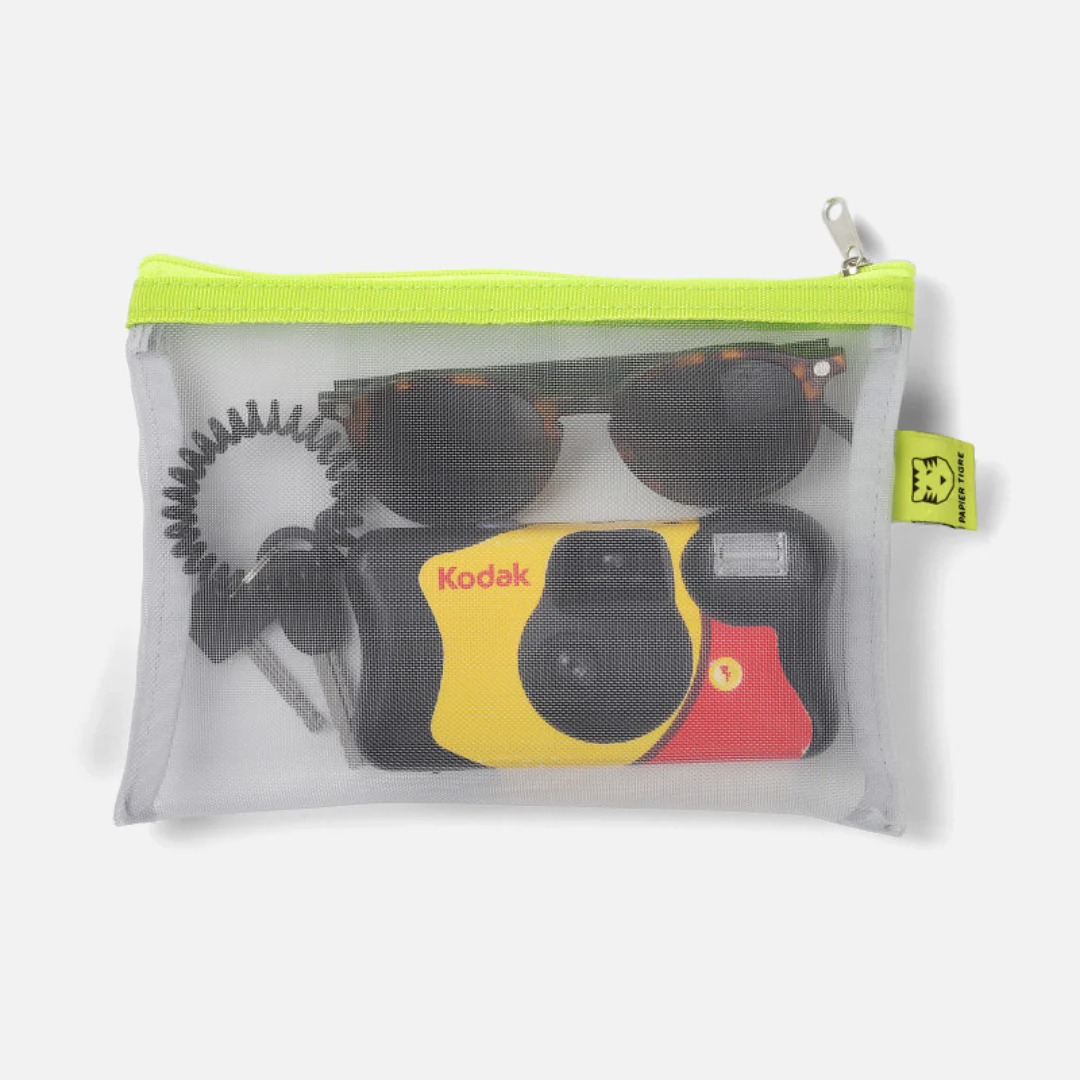 Papier Tigre - Pocket Mesh Case - Small - Lime Green - Image 2
