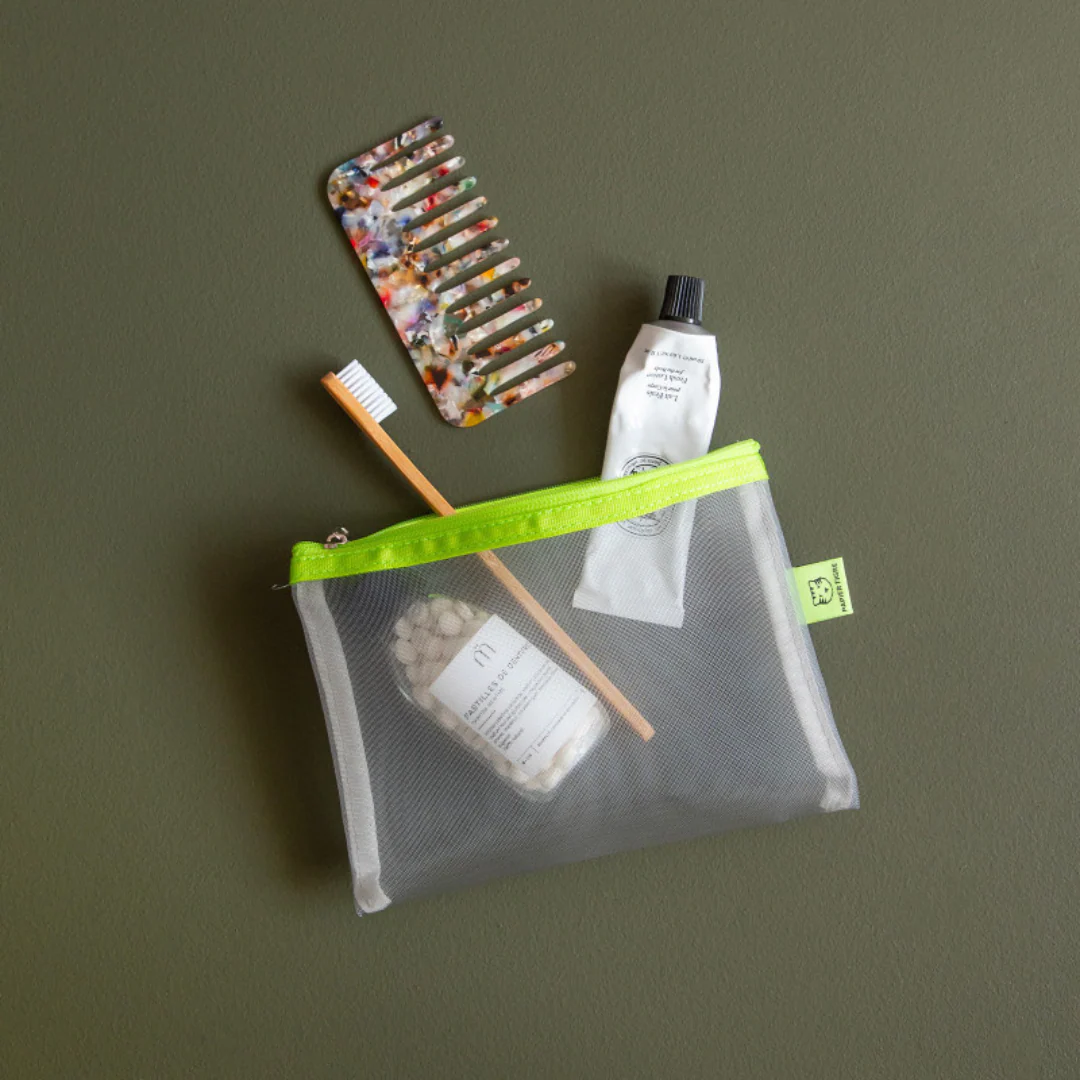 Papier Tigre - Pocket Mesh Case - Small - Lime Green - Image 3