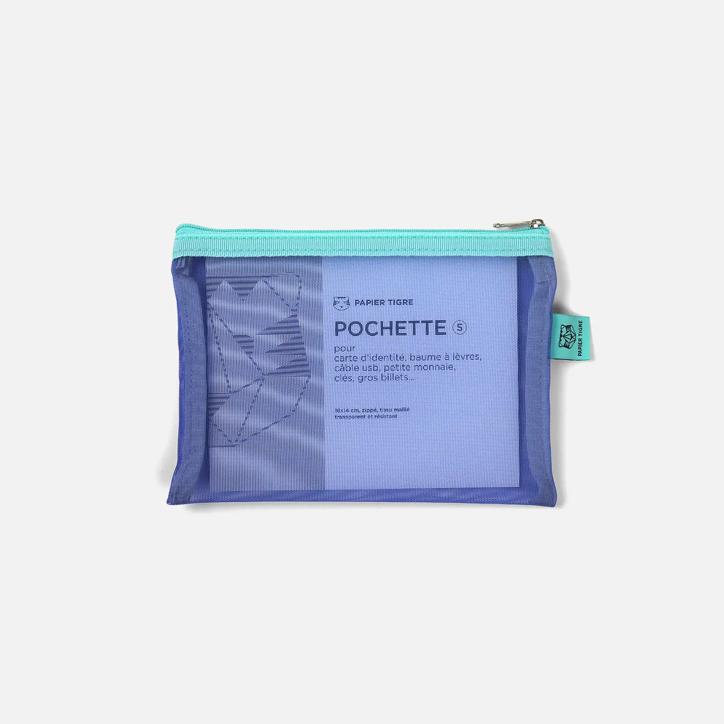 Papier Tigre - Pocket Mesh Case - Small - Aqua