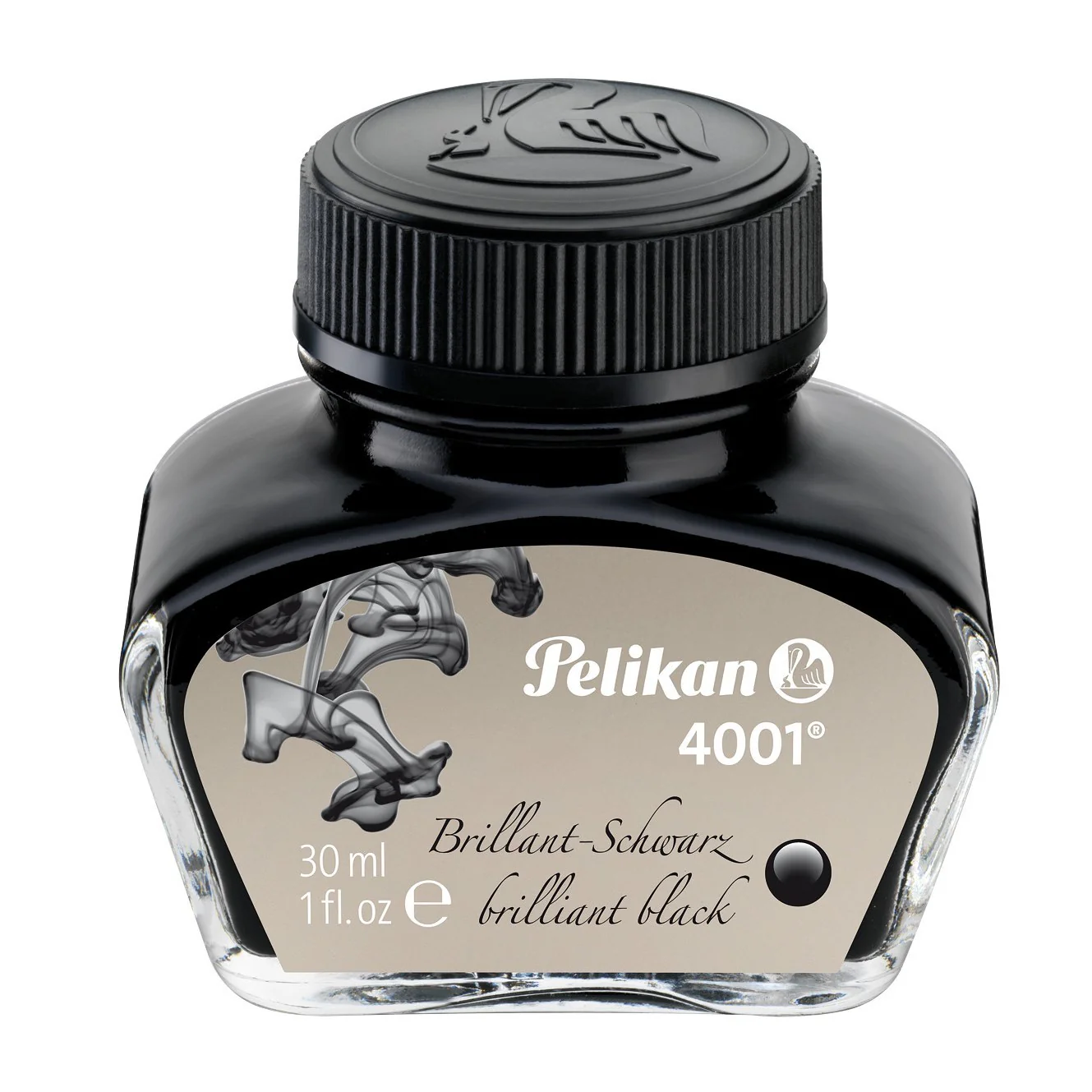 Pelikan - 4001 Fountain Pen Ink - 30ml Bottled Ink -Brilliant Black