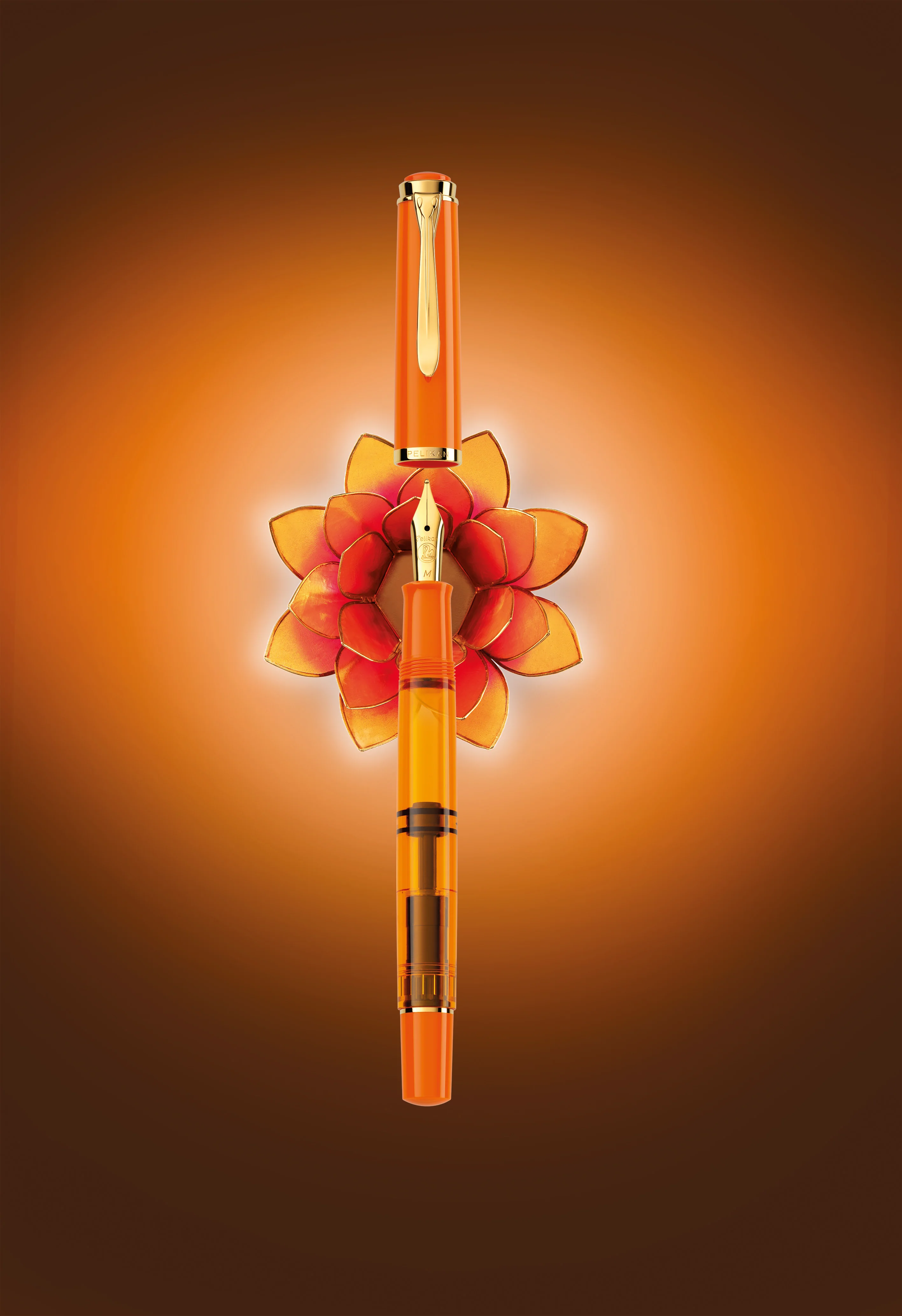 Pelikan M200 Fountain Pen - Orange Delight - Special Edition - Image 6