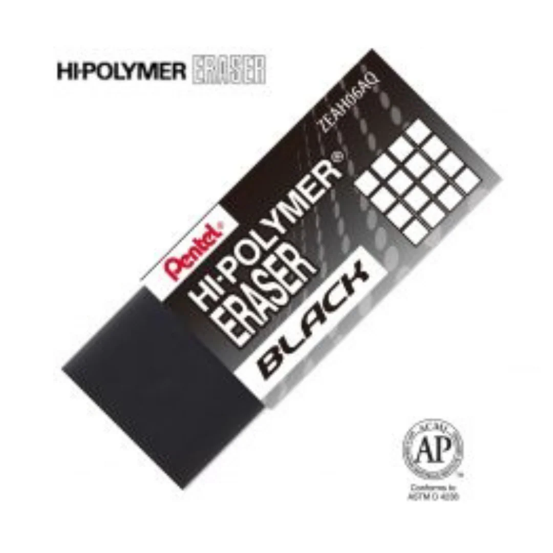 PENTEL Hi-Polymer Coloured Eraser - Black