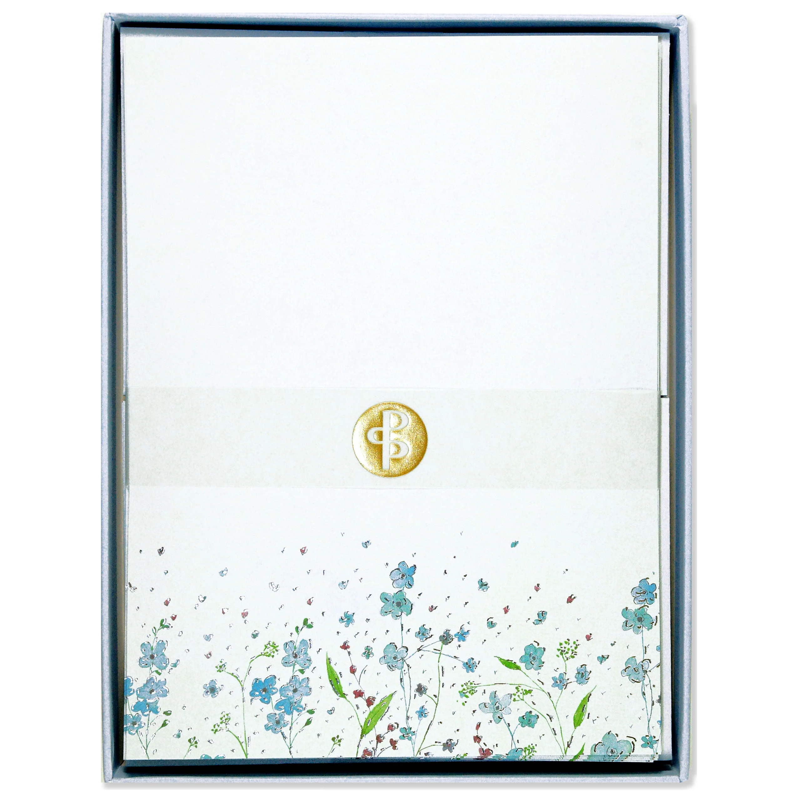 PETER PAUPER PRESS - BLUE FLOWERS STATIONERY SET