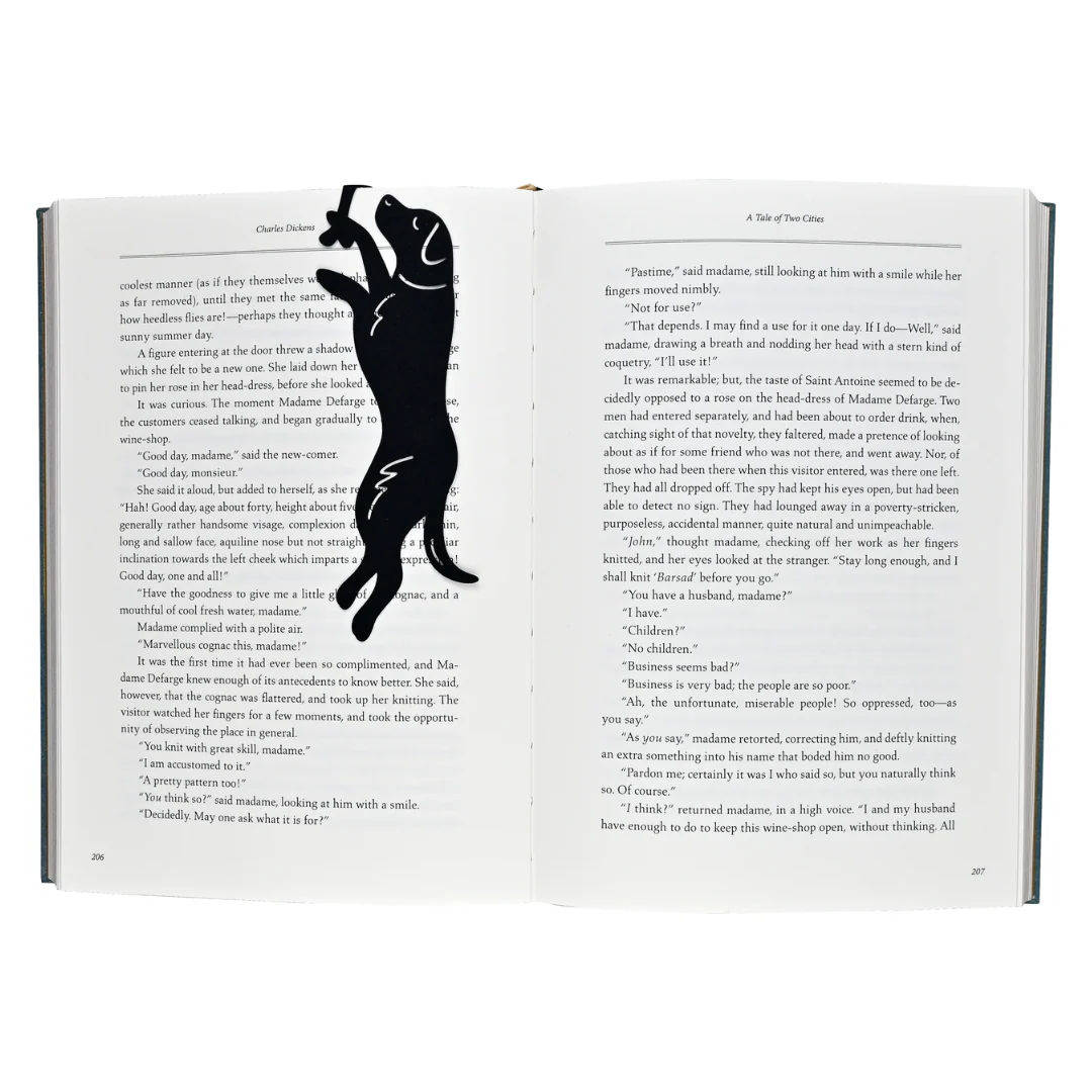 Peter Pauper Press - Book Hugger Metal Bookmark - Black Lab - Image 2