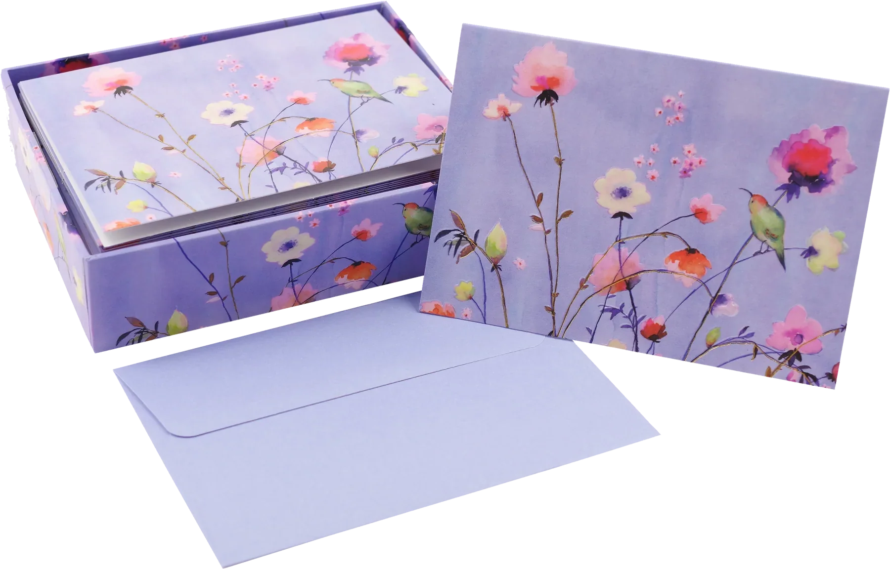 Peter Pauper Press – Boxed Note Cards - 14 pcs with Envelopes – Lavender Wildflowers - Image 3