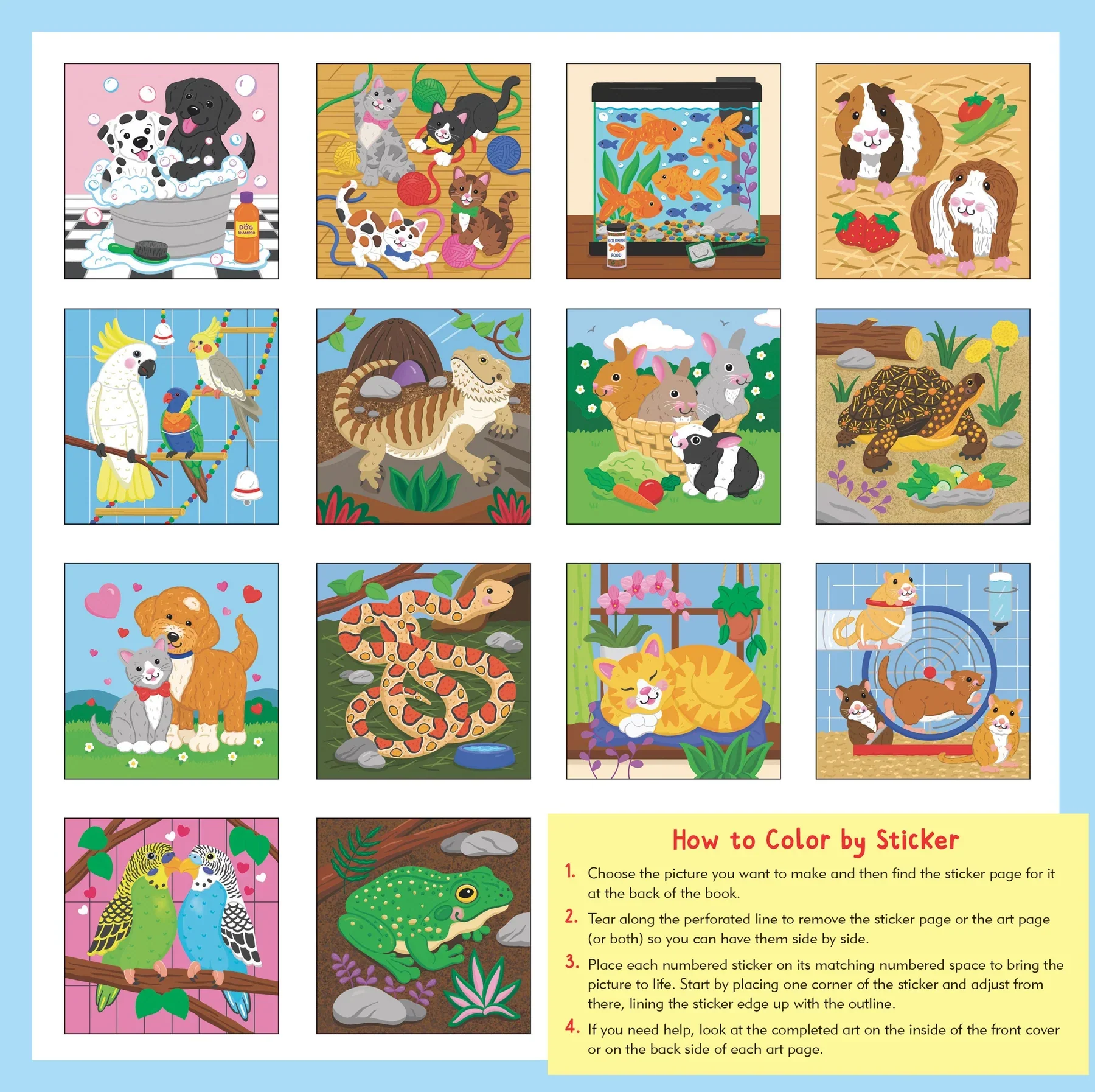 Peter Pauper Press - Colour By Sticker - Pets - Image 2