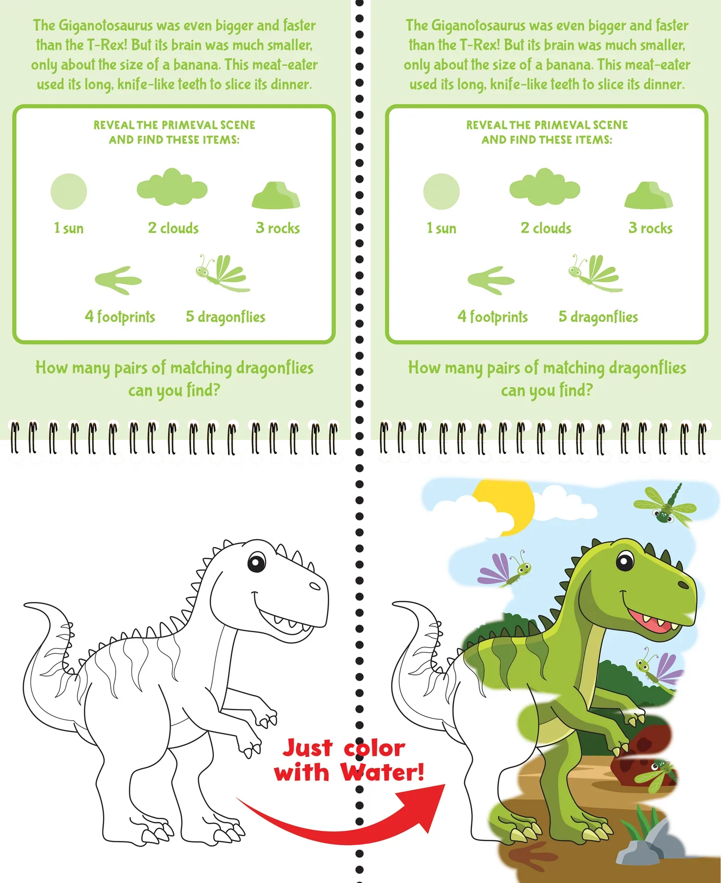 Peter Pauper Press - Colour With Water - Dinosaurs & Friends - Image 2