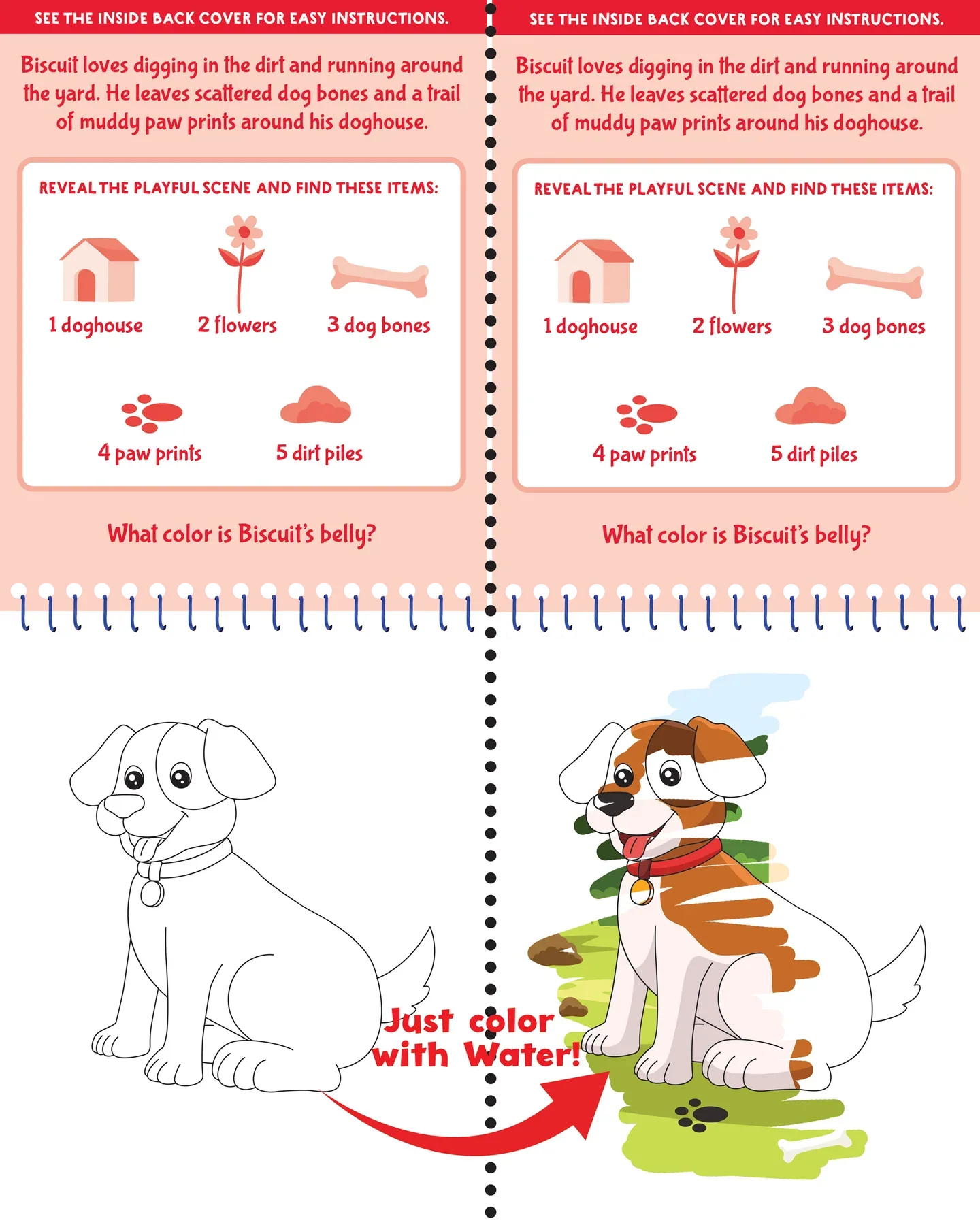 Peter Pauper Press - Colour With Water - Puppies - Image 2