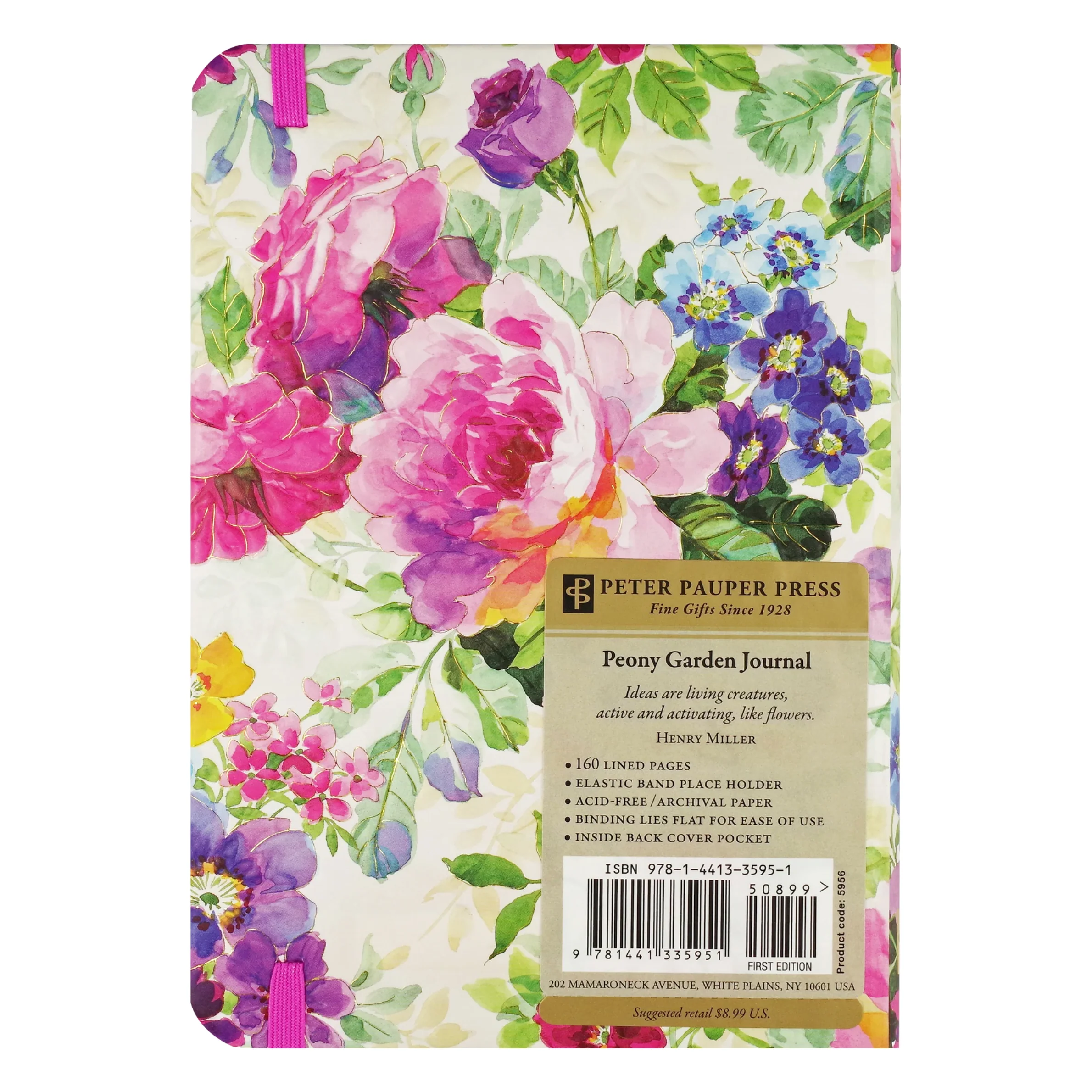 Peter Pauper Press - Small Lined Journal - Peony Garden - Image 3