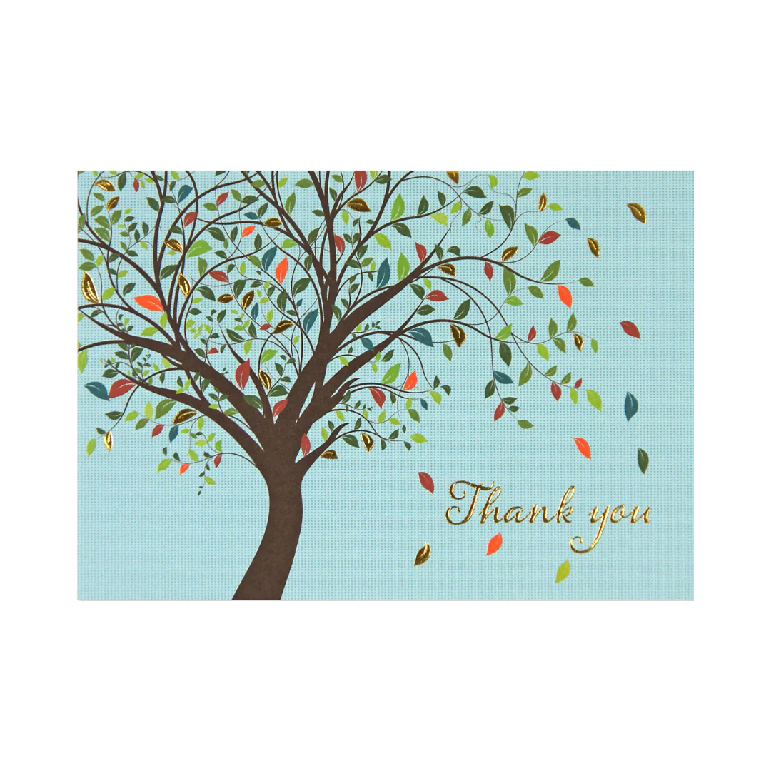 Peter Pauper Press - Thank You Boxed Note Cards - Tree of Life (Blue)