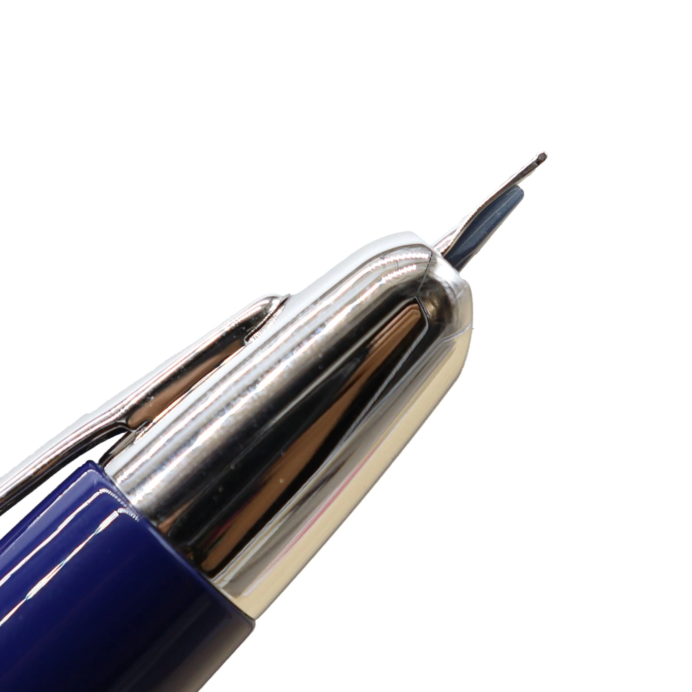 PILOT - Capless Vanishing Point Fountain Pen - Blue and Silver with 18k Rhodium Plated Gold Nib - Image 3