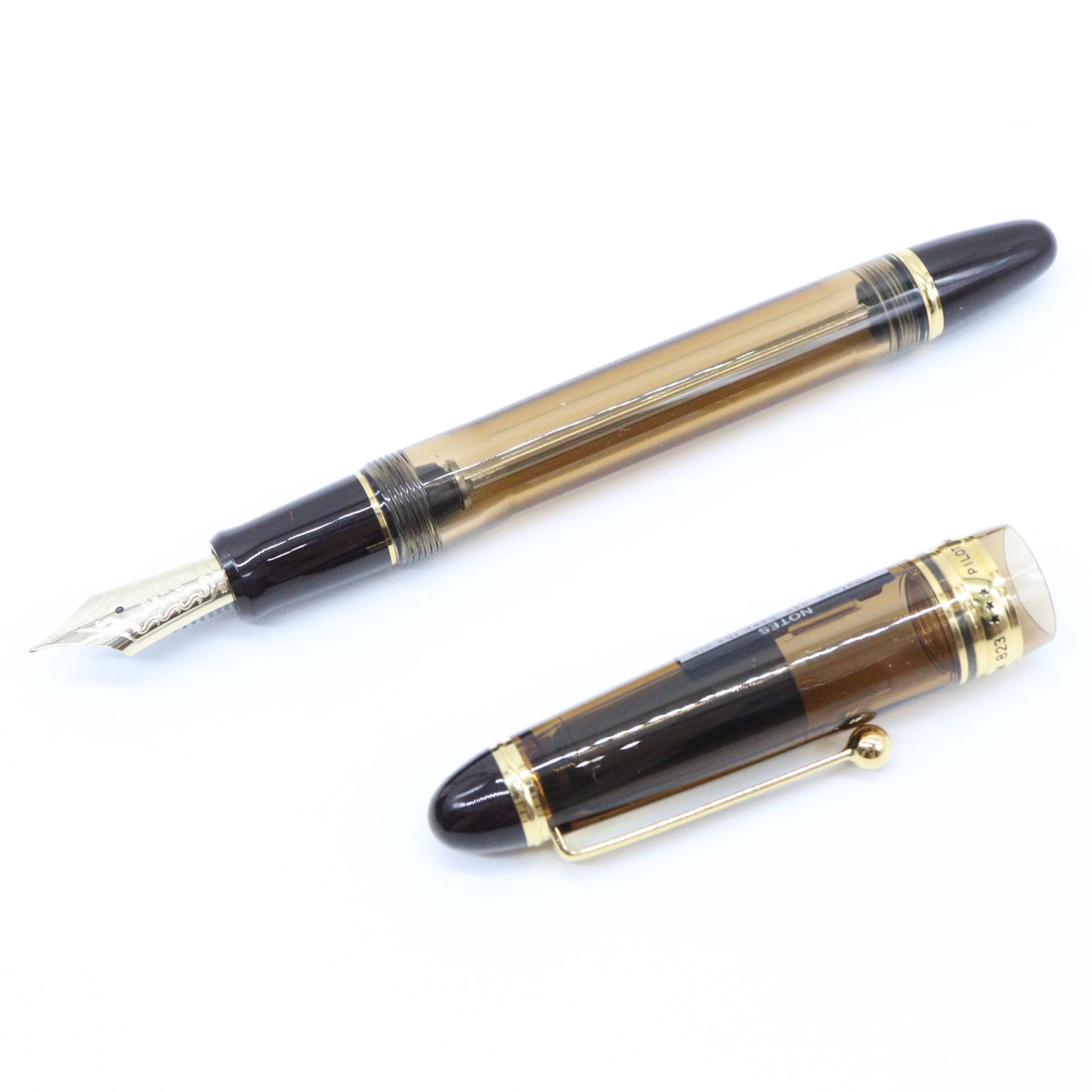 PILOT - Custom 823 Fountain Pen "Smoky Amber" with Gold Accents - Image 8