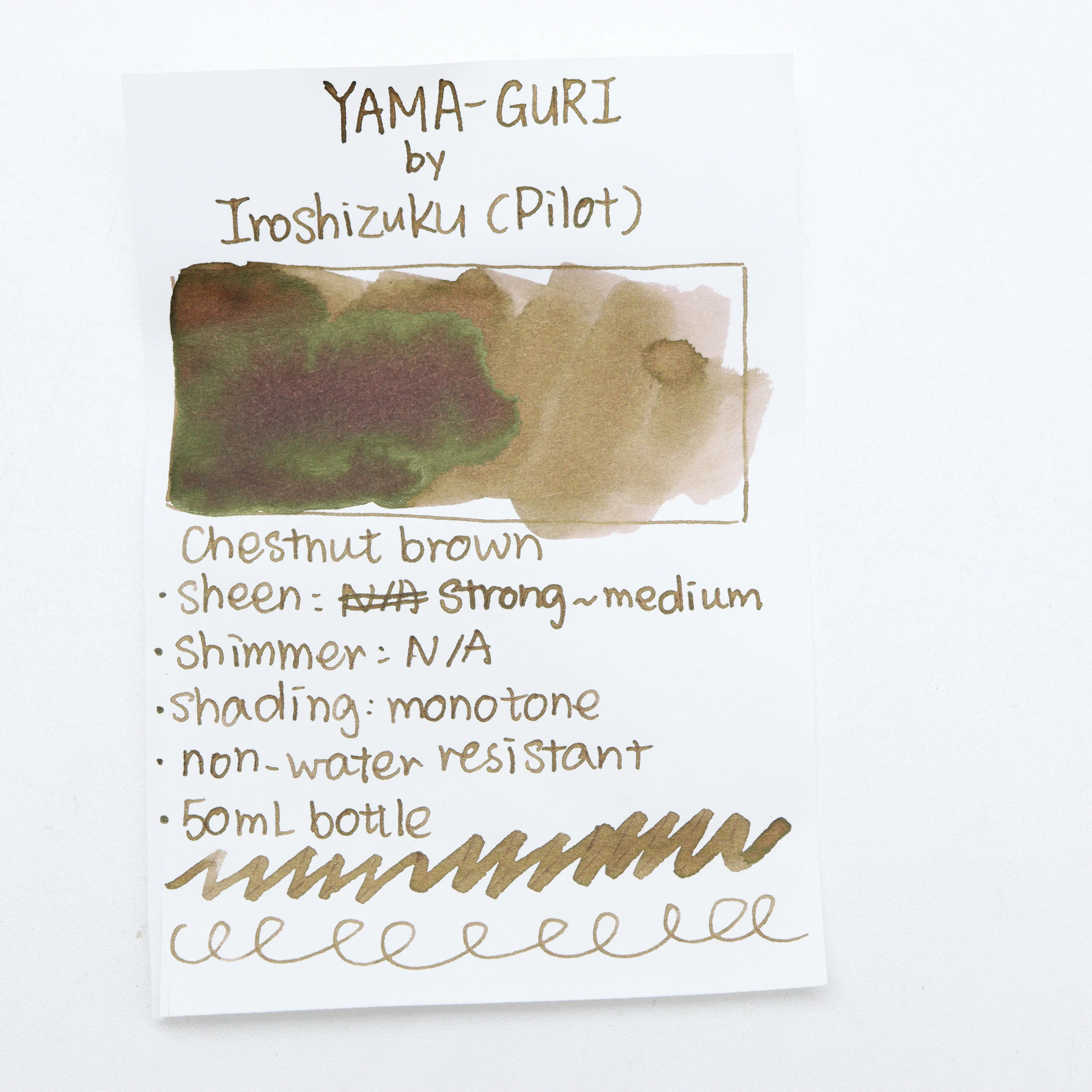 PILOT – Iroshizuku Fountain Pen Ink - 50mL Bottle | Yama-Guri - Image 2