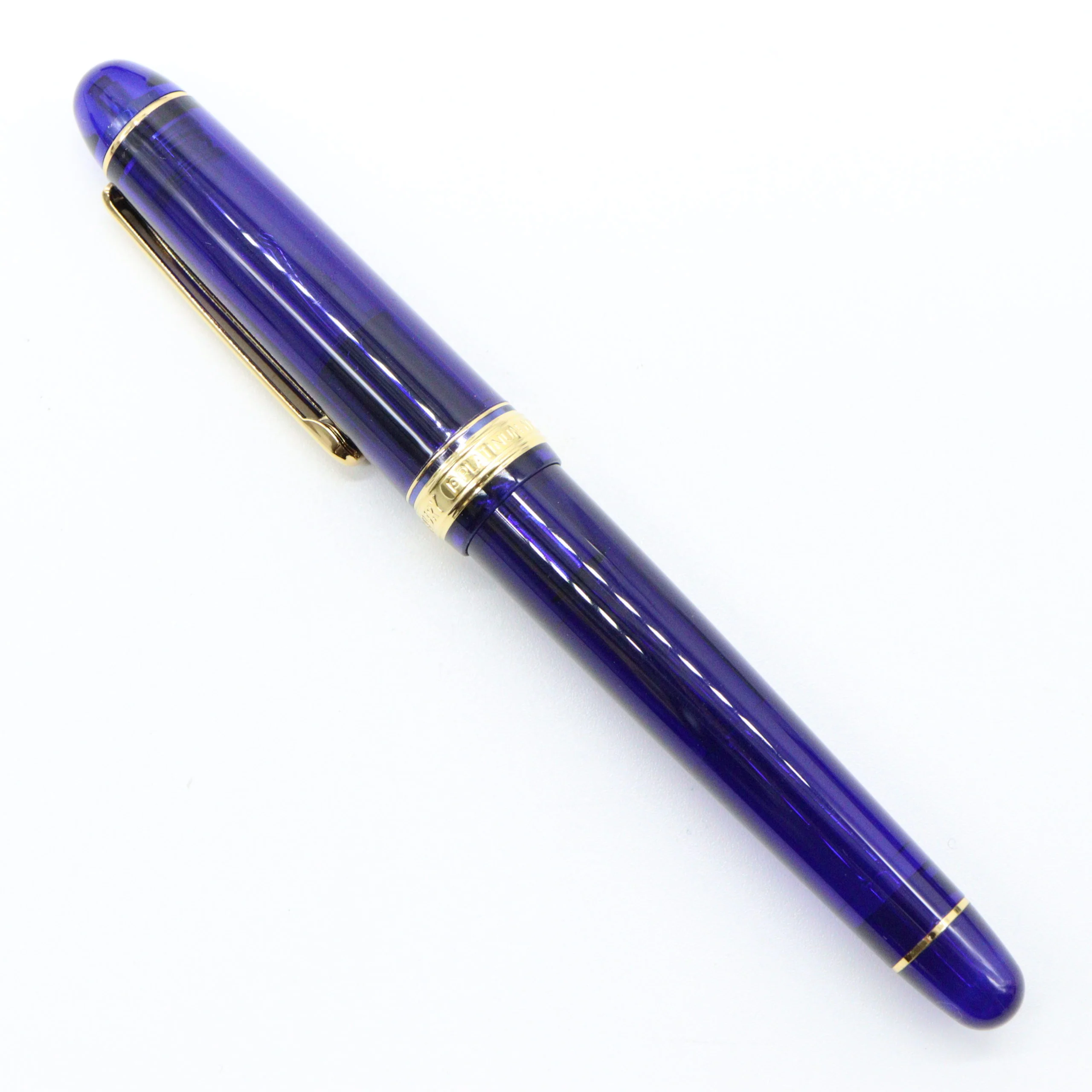 PLATINUM - #3776 Century Fountain Pen - Chartres Blue with Gold Trim - Image 2