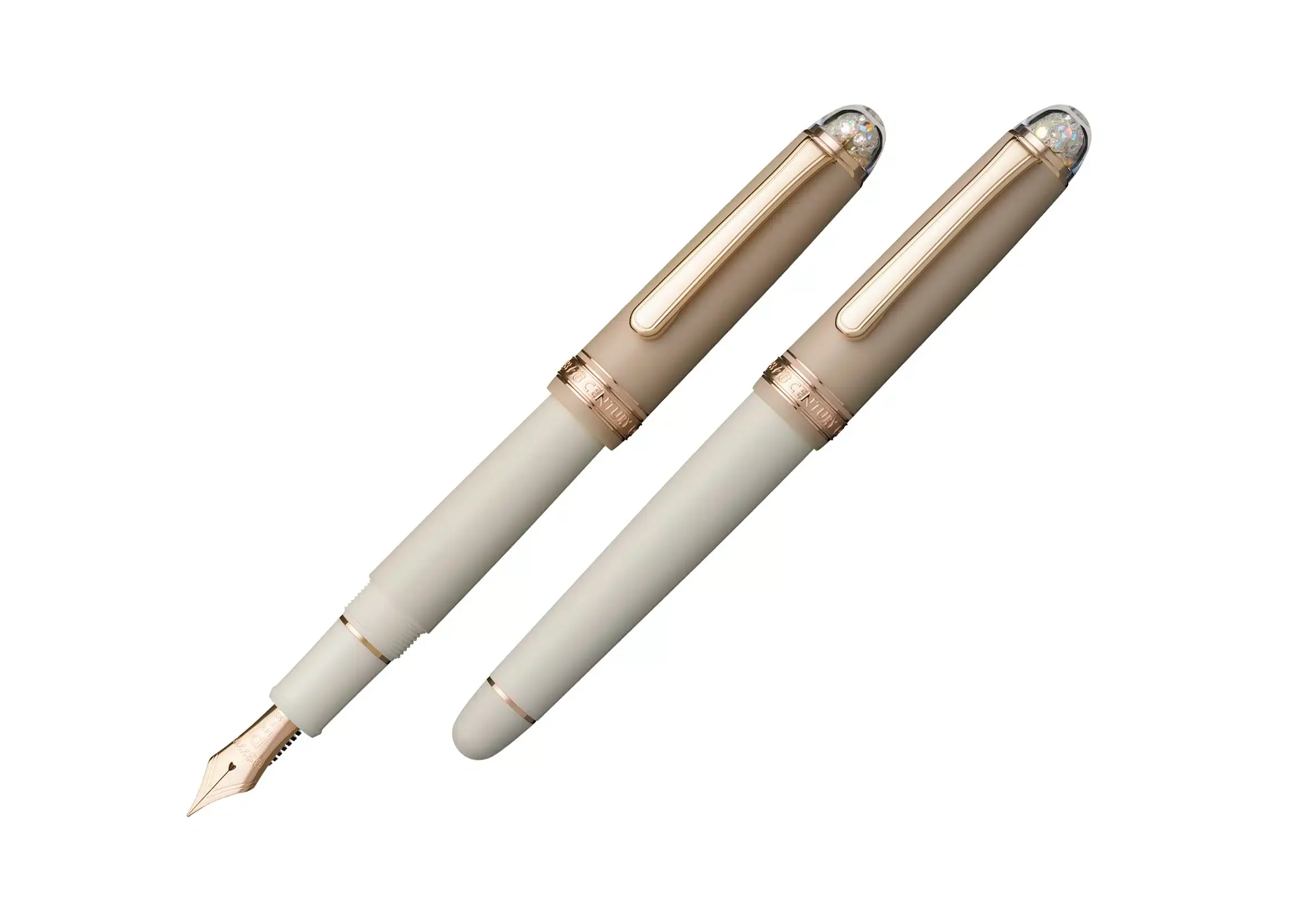 PLATINUM - #3776 Century Fountain Pen - Shape of Heart - Chai Latte - Image 3