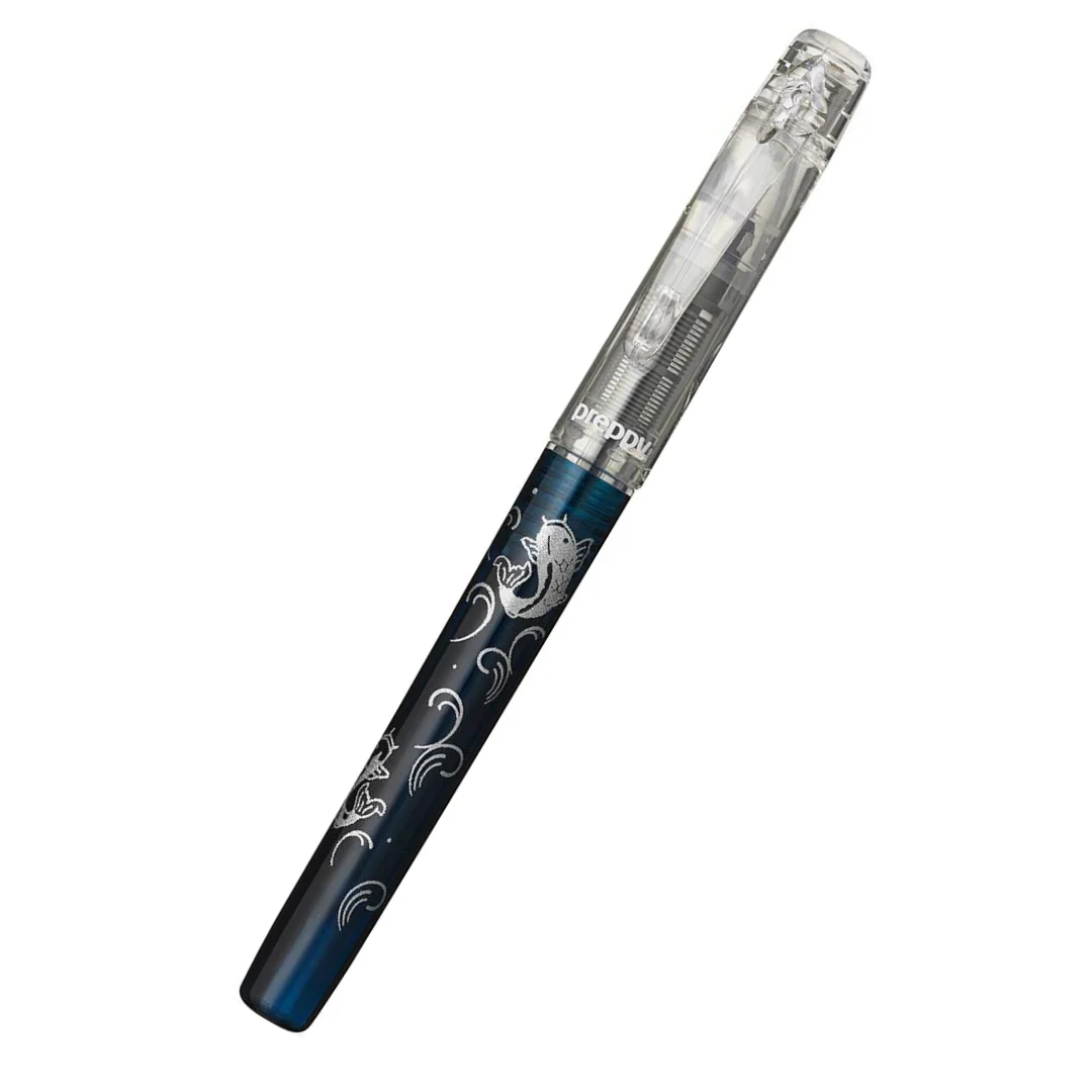 PLATINUM - Preppy Fountain Pen - Modern Maki-e Limited Edition - Koi no Taki-Nobori / Navy - 0.3 Fine Nib - Image 2