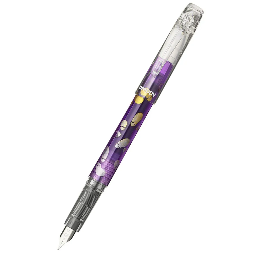 PLATINUM - Preppy Fountain Pen - Modern Maki-e Limited Edition - Nasu / Eggplant Purple - 0.3 Fine Nib