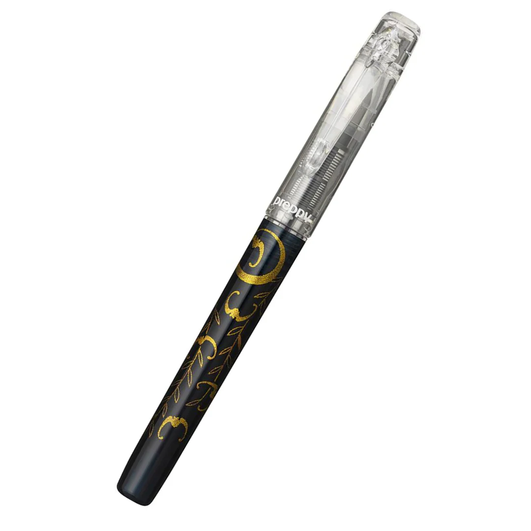 PLATINUM - Preppy Fountain Pen - Modern Maki-e Limited Edition - Yanagi ni Koumori / Black - 0.3 Fine Nib - Image 2