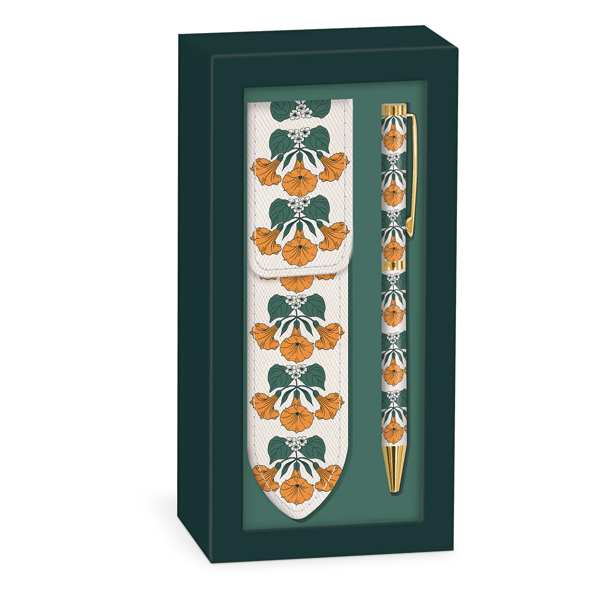 Punch Studio - Nightshade Floral Boxed Pen and Pouch