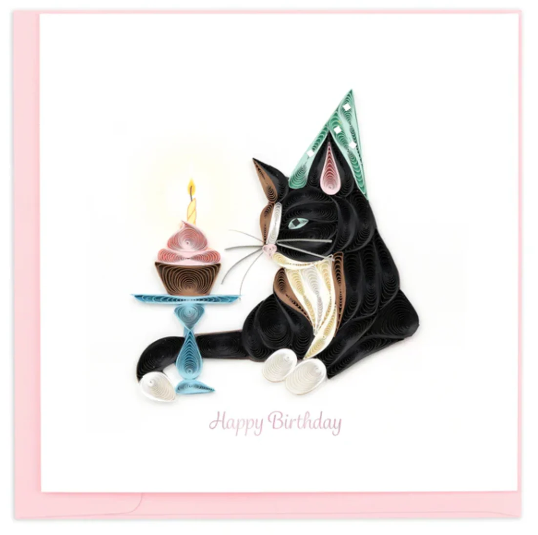 Quilling Birthday Card - Birthday Cat